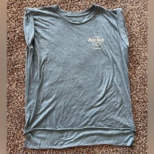 Hard Rock Cafe Cincinnati Shirt Small Blue Graphic Tee Music Souvenir